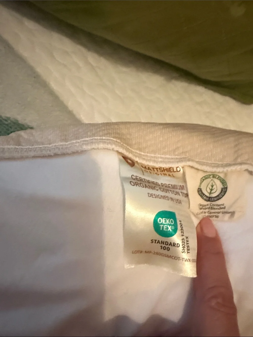 Organic Cotton Mattress Protector - White twin xl